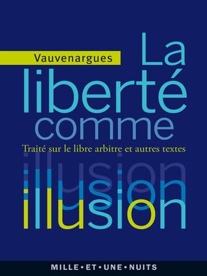cover image of La liberté comme illusion